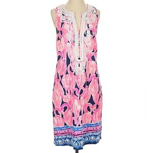 Lilly Pulitzer Carlotta Stretch Shift Dress in “High Tide Navy Via Amor”